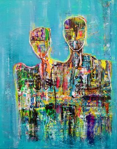 Moderne abstrakt par af Fredrik Olsen