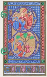 Oplyst initial B, 1830-62.