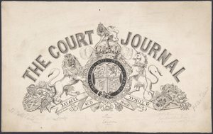 Titelsidedesign til The Court Journal, 1830-62.