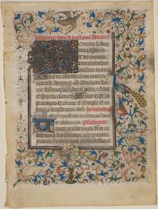 Manuskriptblad fra en timebog (incip. Passionis) af French 14th Century