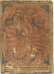 Madonnaen og barnet i en rosenkrans