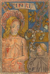Sorgens mand med en franciskaner af French 15th Century