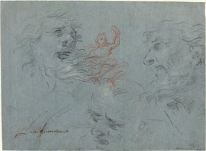 Studie af hoveder [recto]