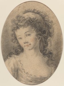 Portræt af en pige af French 18th Century