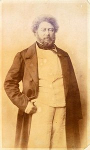 Alexandre Dumas Pere (1803-70) ca. 1860 (s/h-foto) af French Photographer