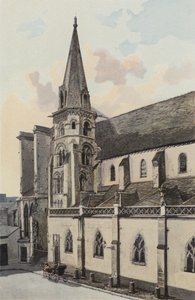 Auxerre, Saint-Eusebe Kirke, N sidefacade af French Photographer