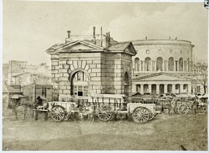 Barriere de Pantin la Villette i "" the barriers of Paris"" fotografi af Gouviot af French Photographer