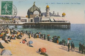 Strand og Palais de la Jetee, Nice. Postkort sendt i 1913. af French Photographer