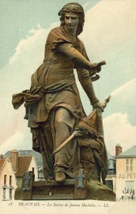 Beauvais, statue af Jeanne Hachette (farvefoto) af French Photographer