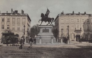 Bruxelles, Place Royale, Statue af Godefroid de Bouillon af French Photographer