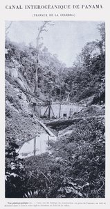 Panama Interoceanic Canal, Culebra Works (s/h-billede) af French Photographer