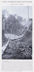 Panama Interoceanic Canal, Culebra Works (s/h-billede) af French Photographer