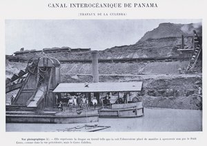 Panama Interoceanic Canal, Culebra Works (s/h-billede) af French Photographer