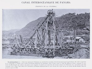 Panama Interoceanic Canal, Culebra Works (s/h-billede) af French Photographer