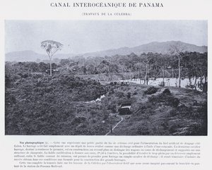 Panama Interoceanic Canal, Culebra Works (s/h-billede) af French Photographer