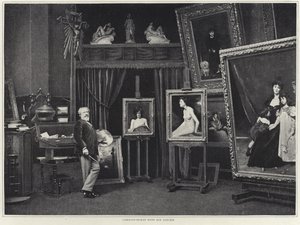 Carolus-Duran i sit værksted af French Photographer