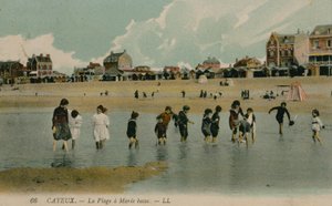 Cayeux, stranden ved Maree basse. Postkort sendt 27. juli 1913. af French Photographer