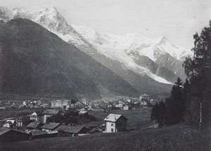 Chamonix og Mont Blanc (s/h-foto) af French Photographer