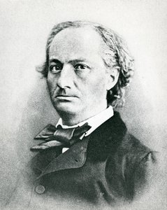 Charles Baudelaire (1821-67) (s/h foto) af French Photographer