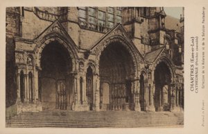 Chartres, Eure-Et-Loir, Katedralen, Veranda sammen af French Photographer