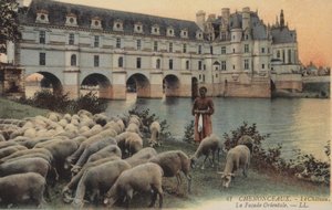 Chenonceaux, slottene, den østlige facade af French Photographer