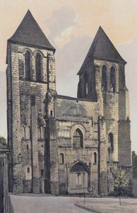 Chinon, Saint-Mexme Church, Facade O (skole) af French Photographer