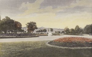 Compiegne, facaden af ​​paladset på den lille park af French Photographer