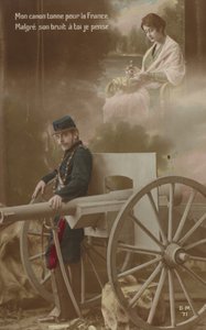 På trods af støjen fra kanonerne for Frankrig tænker jeg på dig (tonet billede) af French Photographer
