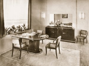 Spisestue fra Ensembles Mobiliers, pub. 1937. af French Photographer