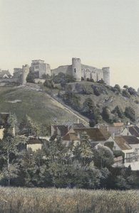 Druyes, Chateau, udsigt taget fra søen af French Photographer