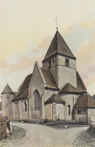 Druyes, Church, Together S E af French Photographer