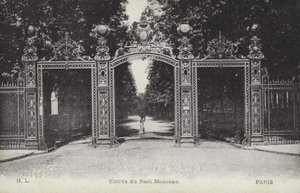 Indgang, Parc Monceau, Paris (s/h-billede) af French Photographer