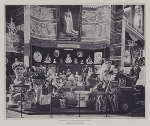 Udstilling af varer fra Signa-fabrikken, Firenze, i den italienske pavillon på Exposition Universelle 1900, Paris (s/h-foto) af French Photographer