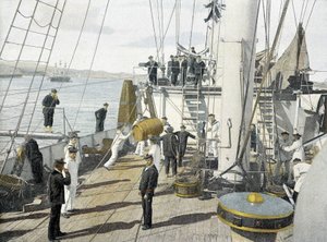 Fransk flåde, slutningen af 1800-tallet: Maden - Bibl. des Arts deco. af French Photographer