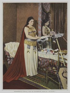 Den franske sopran Lucienne Breval i rollen som Brunnhilde i Richard Wagners opera Die Walkure (Valkyrien) (farvefoto) af French Photographer