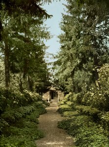 Havesti i Claude Monets have, Giverny af French Photographer