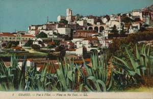 Grasse: Udsigt mod øst (foto i farver) af French Photographer