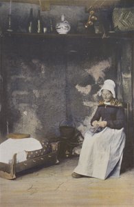 Interiør i Auvergne, Kvindestrik af French Photographer