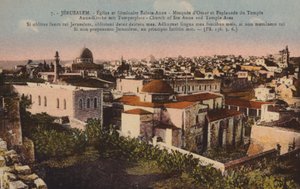 Jerusalem, St Anne-kirken og tempelområdet af French Photographer