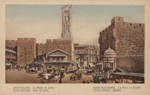 Jerusalem, Jaffa-porten af French Photographer