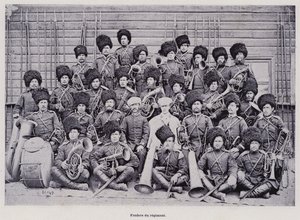 Russisk hær: Regimental Band (s/h foto) af French Photographer