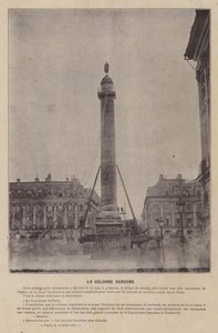 Pariserkommunen, La Colonne Vendome (s/h-billede) af French Photographer