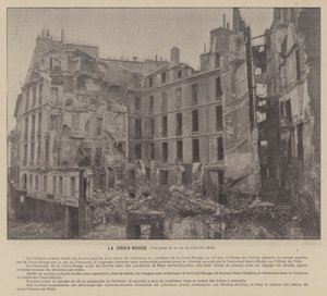 Pariserkommunen, Røde Kors, Udsigt taget fra rue du Cherche-Midi (s/h foto) af French Photographer