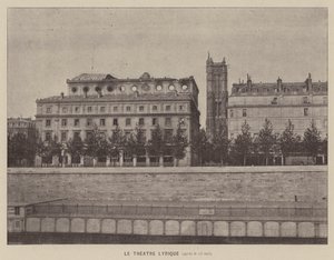Pariserkommunen, Le Theatre Lyrique, efter 25. maj (s/h-foto) af French Photographer
