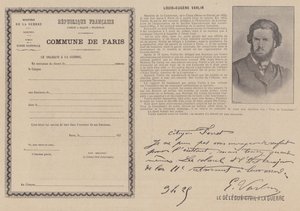 Pariserkommunen, Louis-Eugene Varlin (s/h-billede) af French Photographer