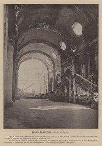 Pariserkommunen, Palais De Justice, Salle des Pas-Perdus (s/h-foto) af French Photographer