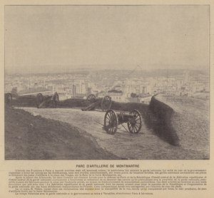 Pariserkommunen, Montmartre Artillery Park (s/h foto) af French Photographer