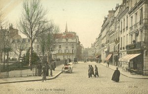 Rue de Strasbourg, Caen (farvefoto) af French Photographer