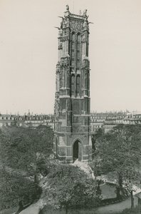 Tour Saint-Jacques, Saint-Jacques Tower (fotogravering) af French Photographer