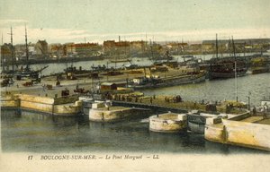 Pont Marguet, Boulogne-sur-Mer (farvefoto) af French Photographer